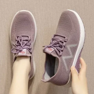 Moonfootprint Women Fashion Breathable Fly Knit Sneakers