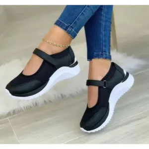 Moonfootprint Casual Velcro Platform Plus Size Mesh Sneakers