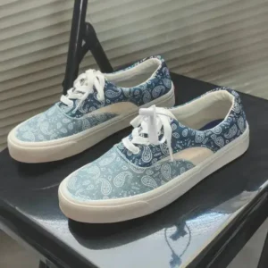 Moonfootprint Vintage Breathable Printed Canvas Shoes