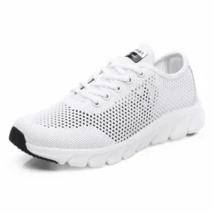 Moonfootprint Women Fashion Sports Lace Up Hollow Design Mesh Breathable Sneakers