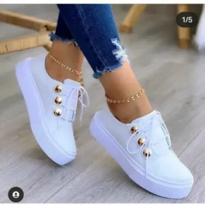 Moonfootprint Women Plus Size Casual Platform Sneakers