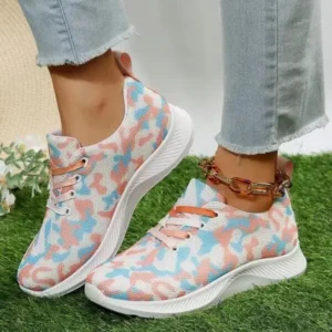 Moonfootprint Summer Women Fashion Breathable Casual Colorful Printed Sneakers