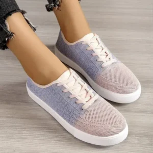 Moonfootprint Summer Women Fashion Casual Fly-Woven Mesh Breathable Sneakers