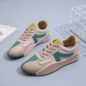 Moonfootprint Women Fashion Color Block Breathable Sneakers